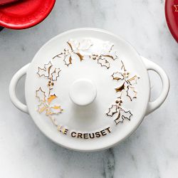 Le Creuset Stoneware Holly Mini Cocotte, 8-oz