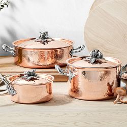 Ruffoni Opus Cupra Hammered Copper 6-Piece Cookware Set