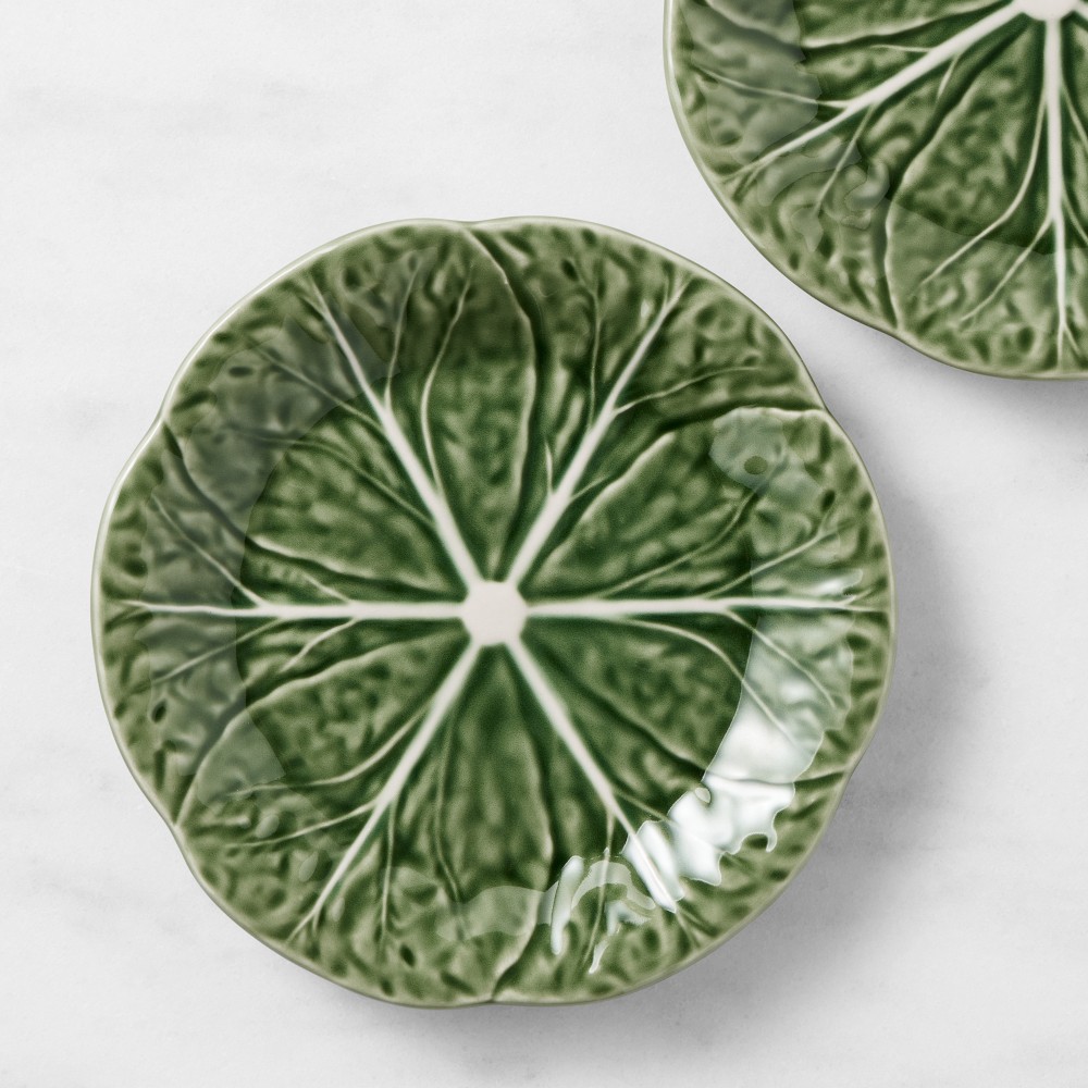 Bordallo Pinheiro Cabbage Salad Plates - Set of 4, Green