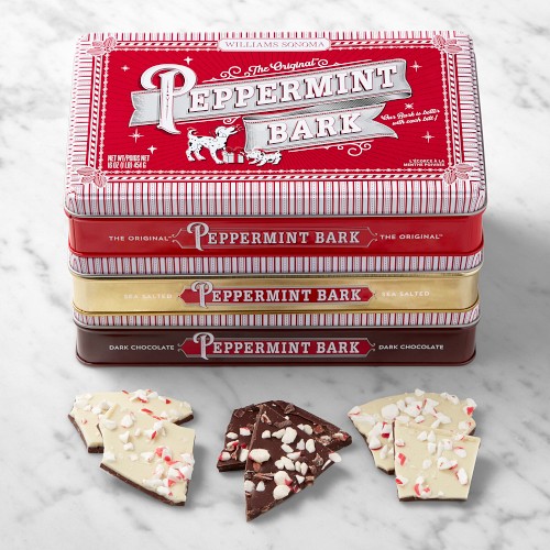 Williams Sonoma Peppermint Bark Trio: Original, Salted, & Dark