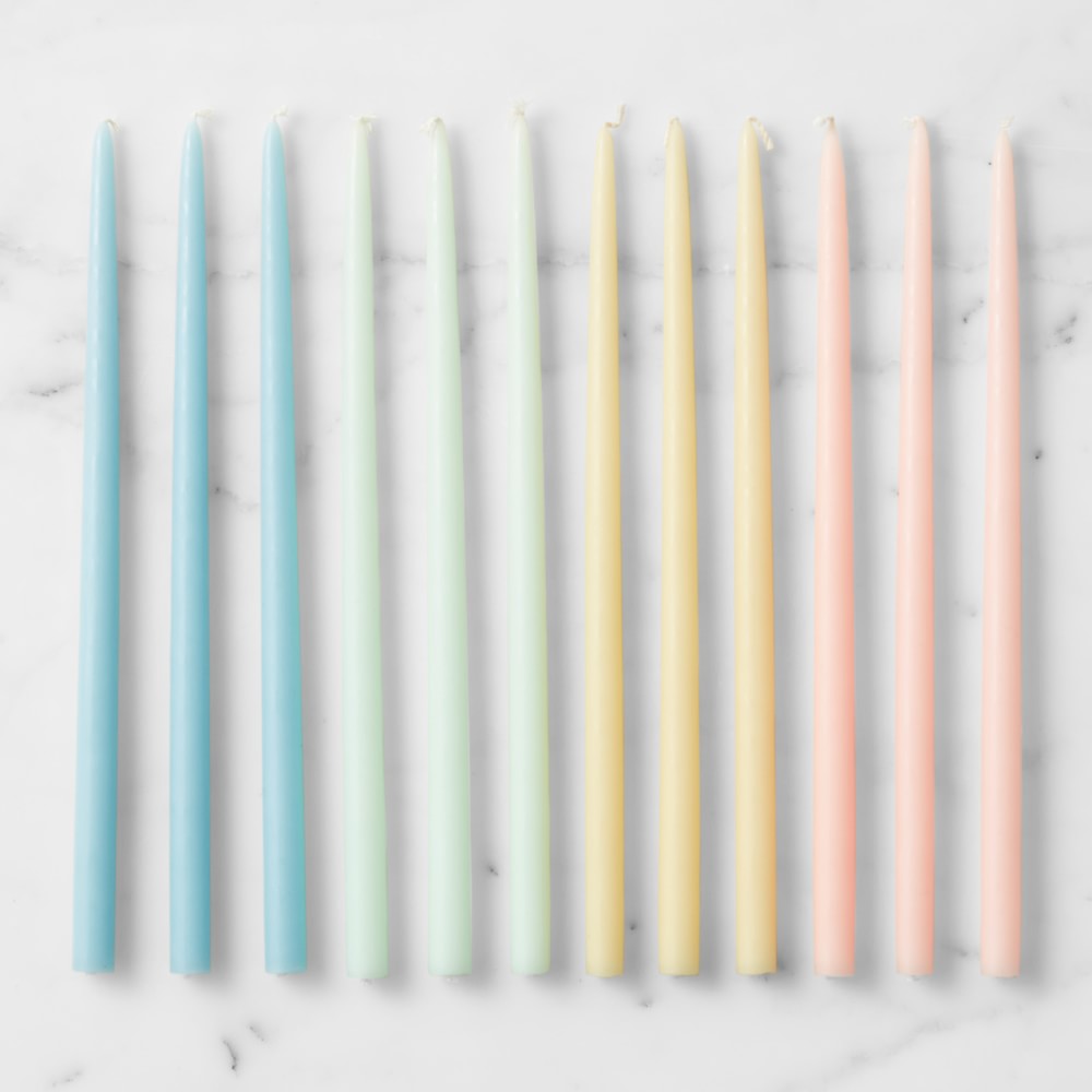 10" Easter Tiny Taper Candles, Set of 12 - Set of 12