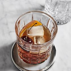 Stainless Steel and Glass Coasters, Set of 4