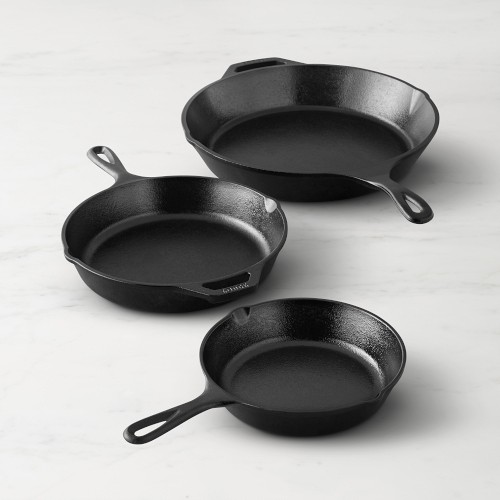 Lodge Seasoned Cast Iron Skillets, Set of 3, 8
