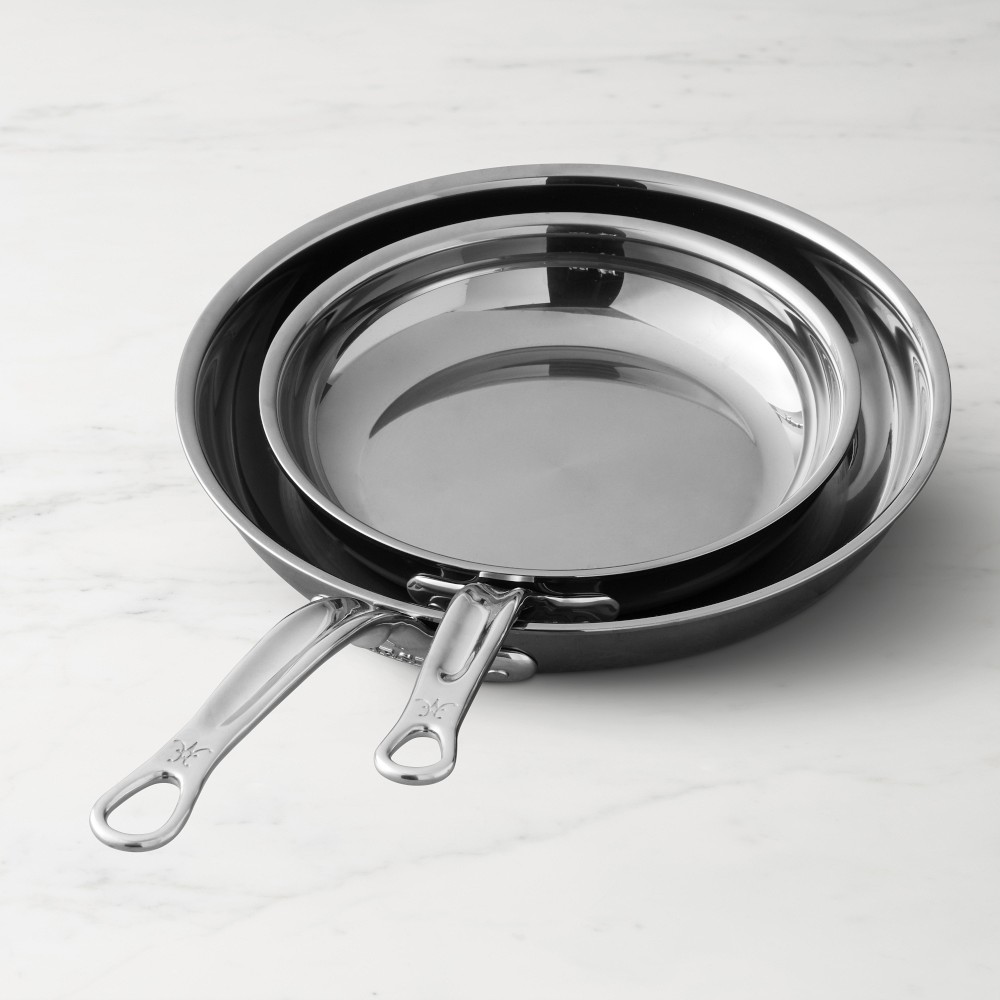 Hestan NanoBond Titanium Stainless-Steel Skillet Fry Pan, Set of 2 - 8 1/2" & 11"