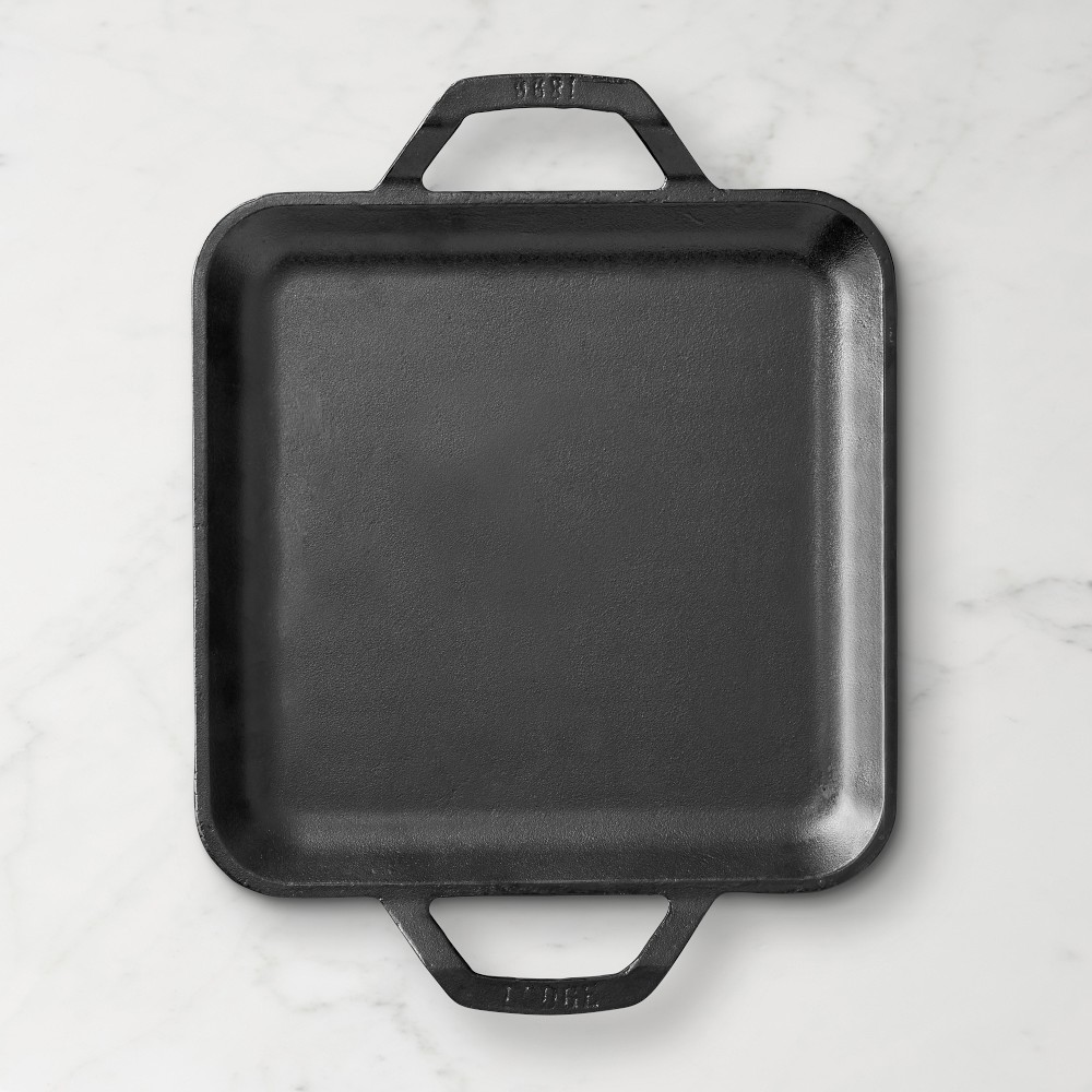 Lodge Chef Seasoned Cast Iron Double Handled Square Griddle, 11-Qt. - 11"