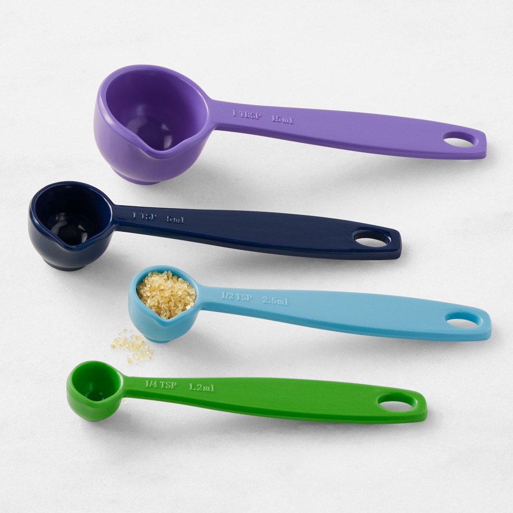 Flour Shop x Williams Sonoma Rainbow Measuring Cups and Spoons - Set of 4
