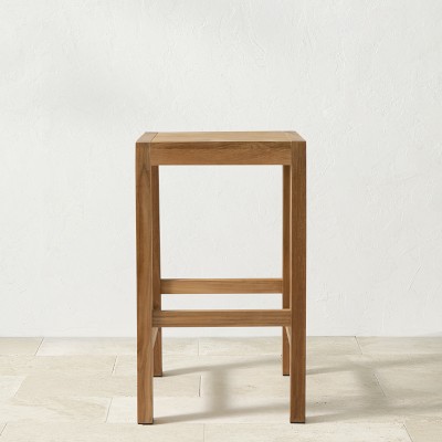 Larnaca Teak Backless Bar Stool | Williams Sonoma