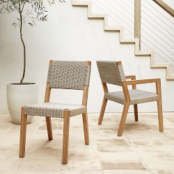 Larnaca Outdoor Natural Teak x All-Weather Weave Dining Armchair
