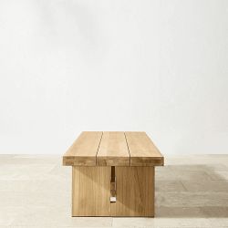 San Clemente Natural Teak Outdoor Rectangle Coffee Table (60")