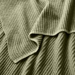 Eco-Friendly Contrast Edge Cashmere Knit Throw