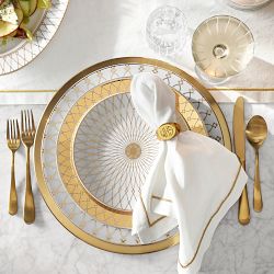 Gold Border Napkins, Set of 4