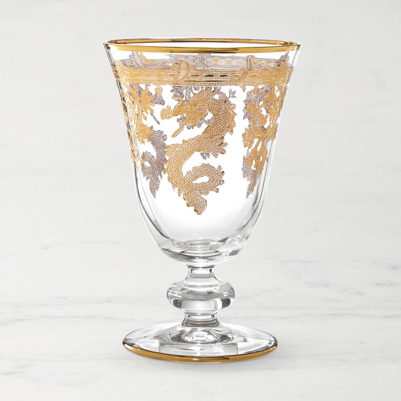 Gold Dragon Goblets, 9-oz, Set of 4