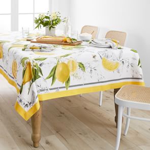 Meyer Lemon Tablecloth | Williams Sonoma
