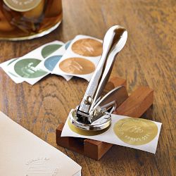 Round Foil Embosser Labels, Set of 100