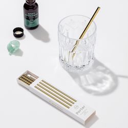 W &amp; P Metal Straws, Set of 4