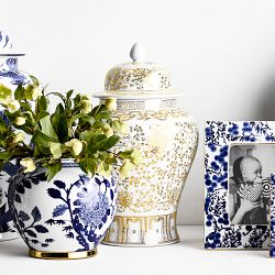 White and Gold Ginger Jar