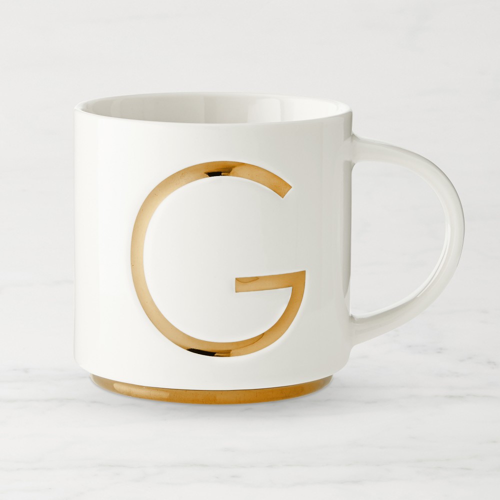 Gold Monogram Mug
