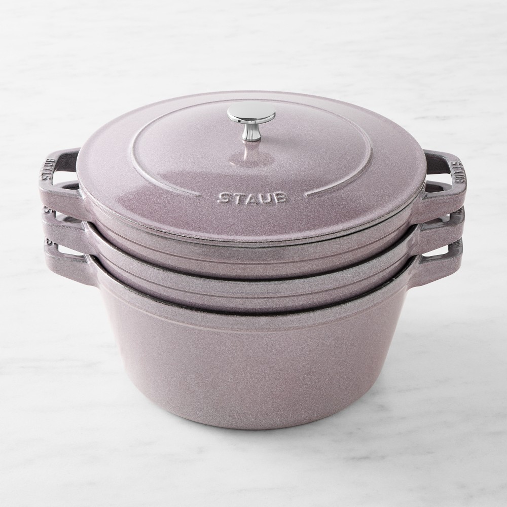Staub Enameled Cast Iron Stackable Cookware Set - Lilac