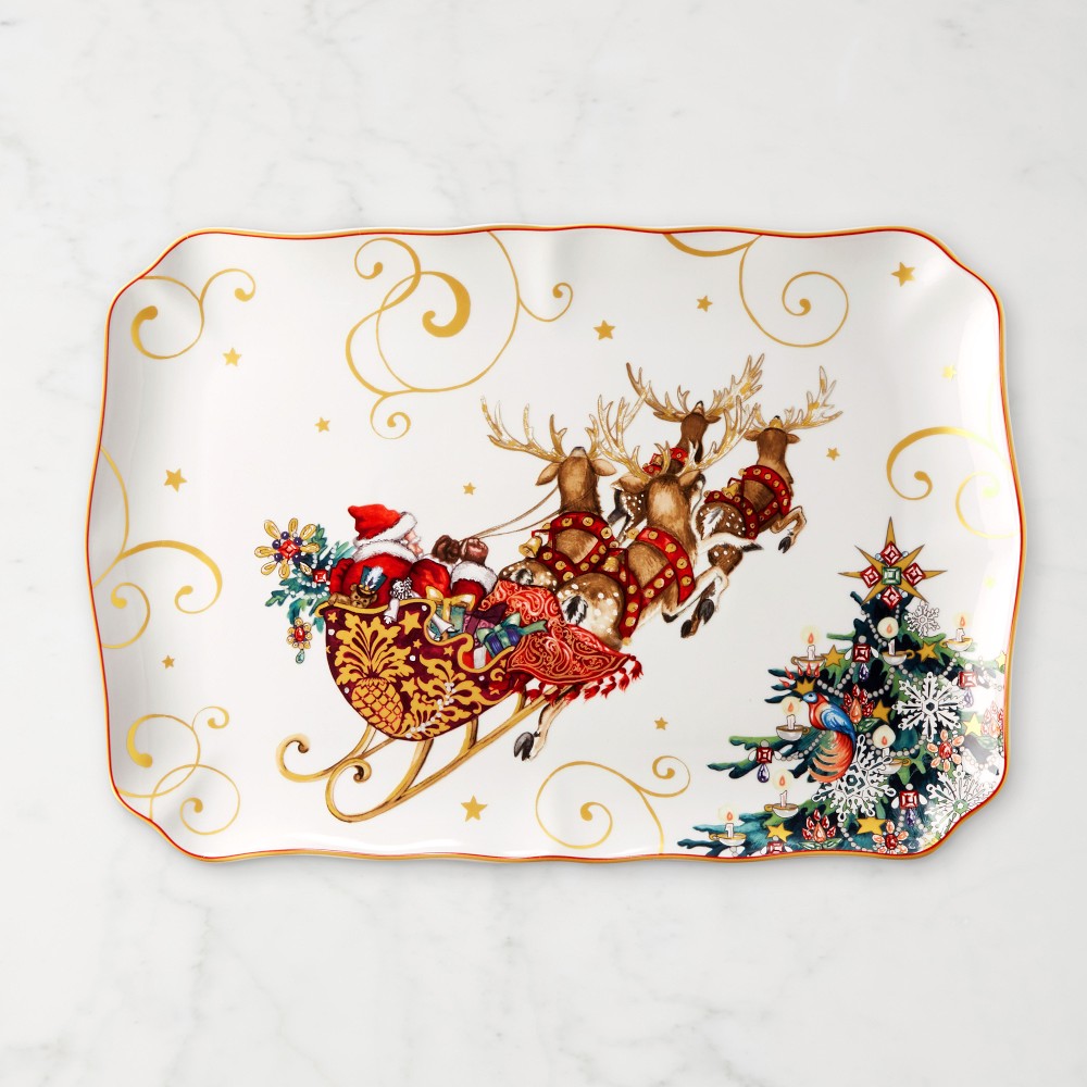'Twas the Night Before Christmas Santa & Sleigh Platter - XL