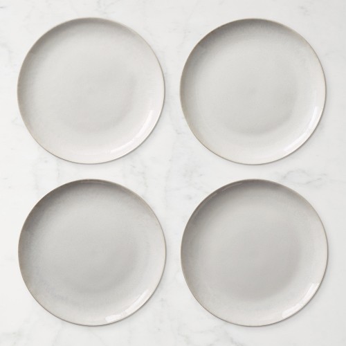 Cyprus Reactive Glaze Salad Plates, Set of 4, White
