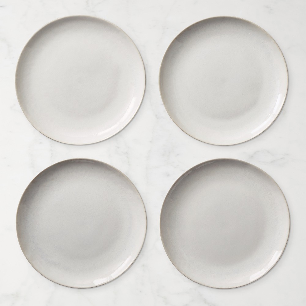 Cyprus Reactive Glaze Salad Plates - Set of 4, White