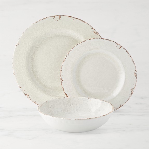 Rustic® Outdoor Melamine 12-Piece Dinnerware Set | Williams Sonoma