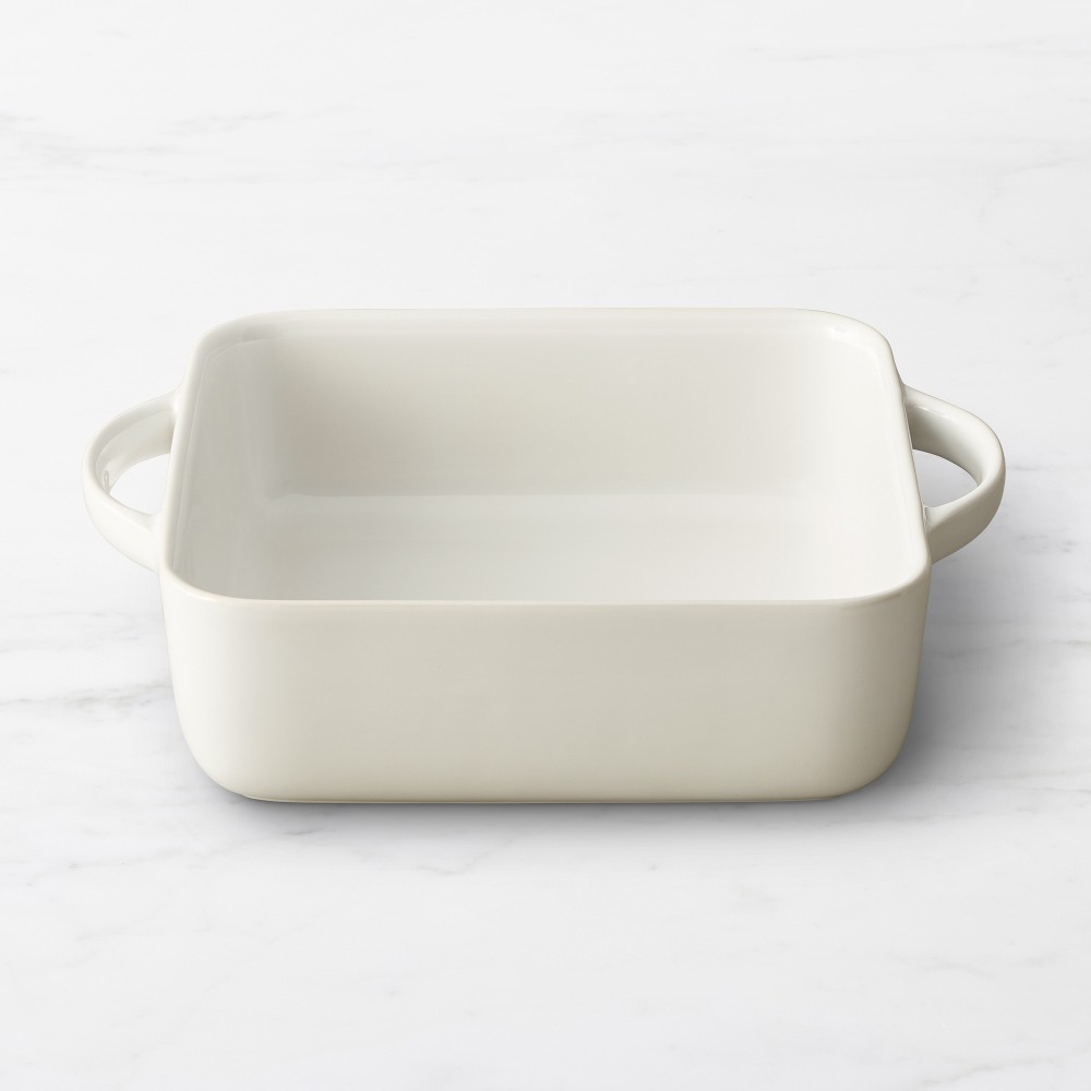 Williams Sonoma Essential Stoneware Square Baker, 2 1/2 Qt. - 9" x 9", White