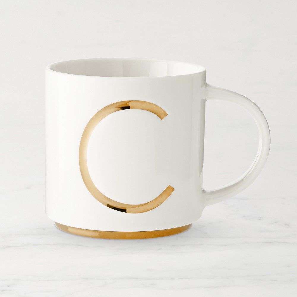 Gold Monogram Mug - C
