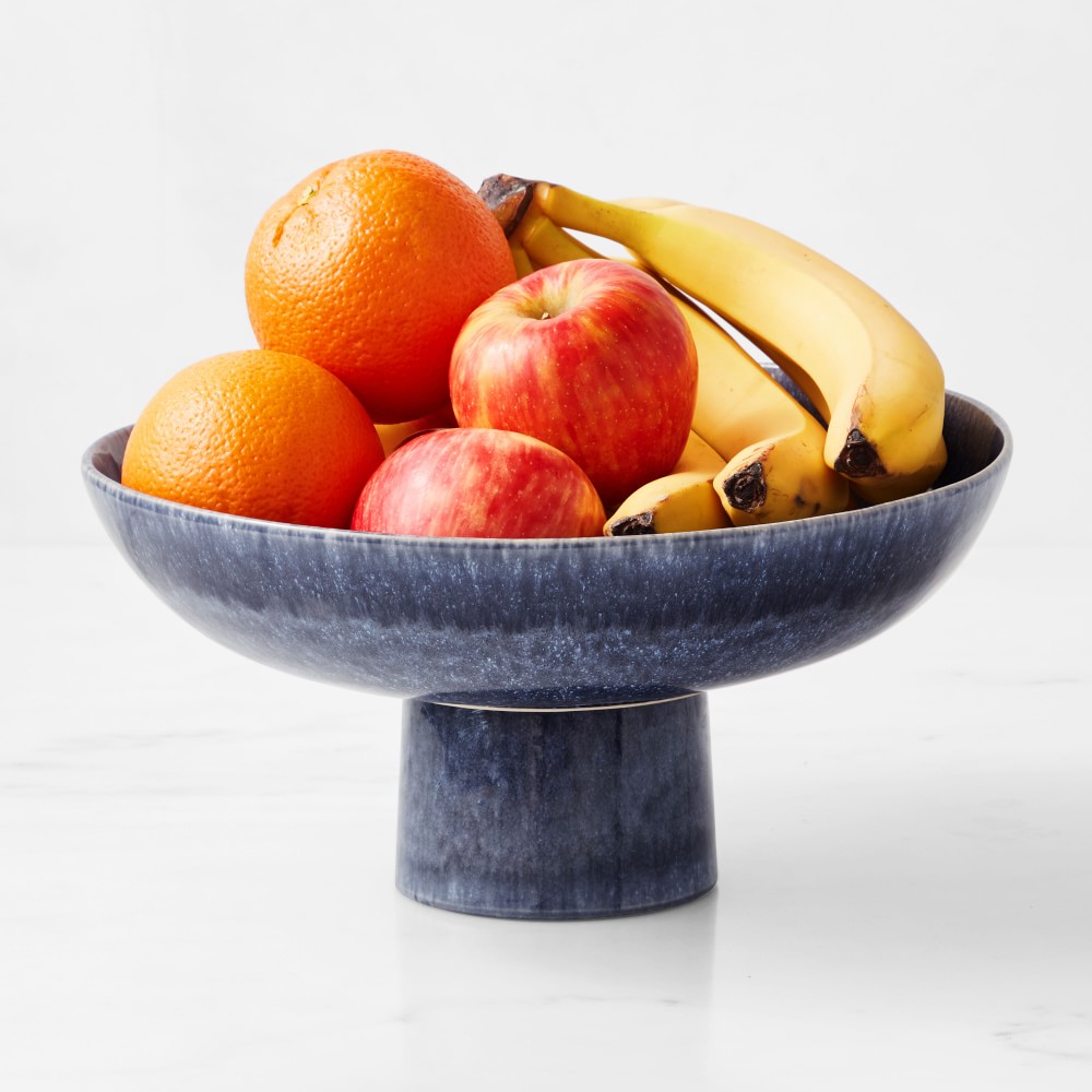 Cyprus Reactive Glaze Fruit Bowl - Blue