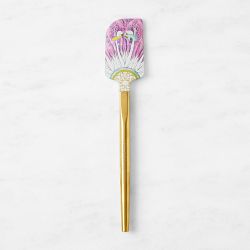 Famille Rose Pink Dragonfly Spatula with Gold Handle, Medium