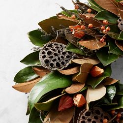 Magnolia Lantern Live Wreath &amp; Garland
