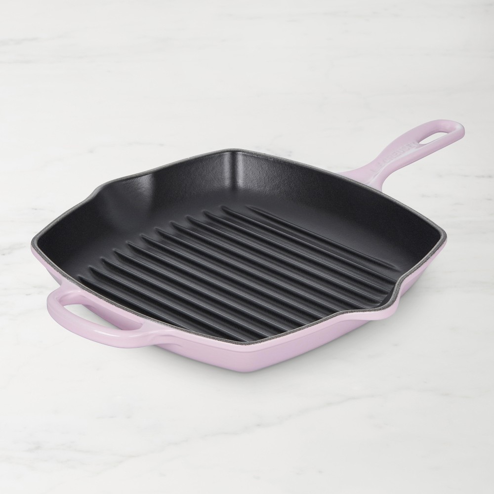 Le Creuset Signature Enameled Cast Iron Square Grill Pan, Shallot - 10", Shallot