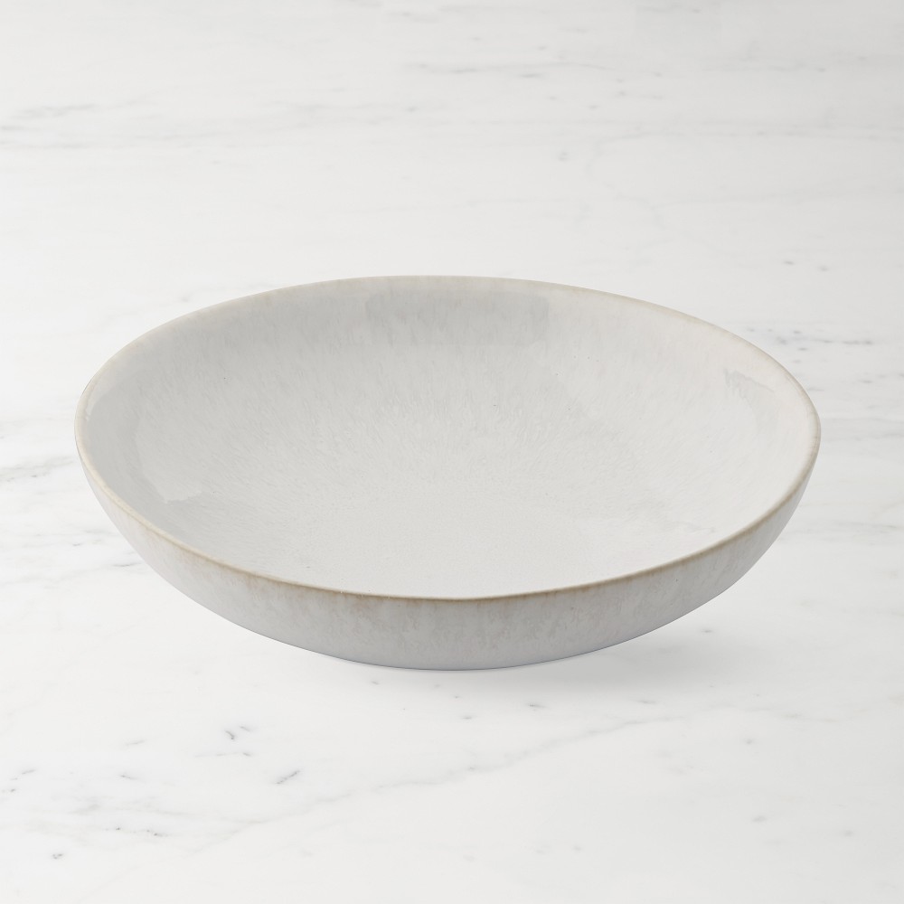 Cyprus Reactive Glaze Pasta Bowls - Set of 4, White