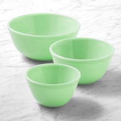 Mosser Glass Panel Batter Bowls, Set of 3, Jadeite