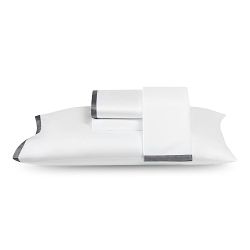 Chambers® Italian Border 300TC Queen Sateen Sheet Set, Gray