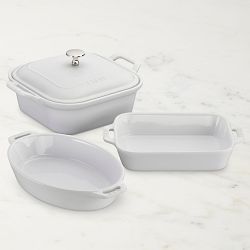 Staub Stoneware Baking Dishes, Set of 4, White