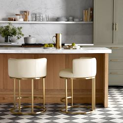 Verona Upholstered Swivel Counter &amp; Bar Stool