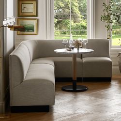Garbo Upholstered Customizable Banquette &ndash; Smooth Back