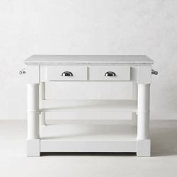 Barrelson Single Kitchen Island with Marble Top (49")