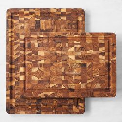 Williams Sonoma End-Grain Cutting &amp; Carving Board, Teak