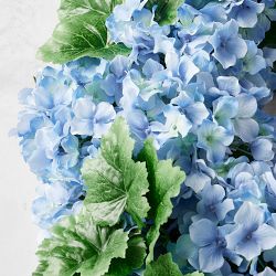 UV Protected Faux Blue Hydrangea Wreath &amp; Garland