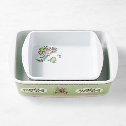 Williams Sonoma Famille Rose Bakers, Set of 2