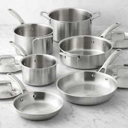 Le Creuset Essential Stainless-Steel 10-Piece Cookware Set