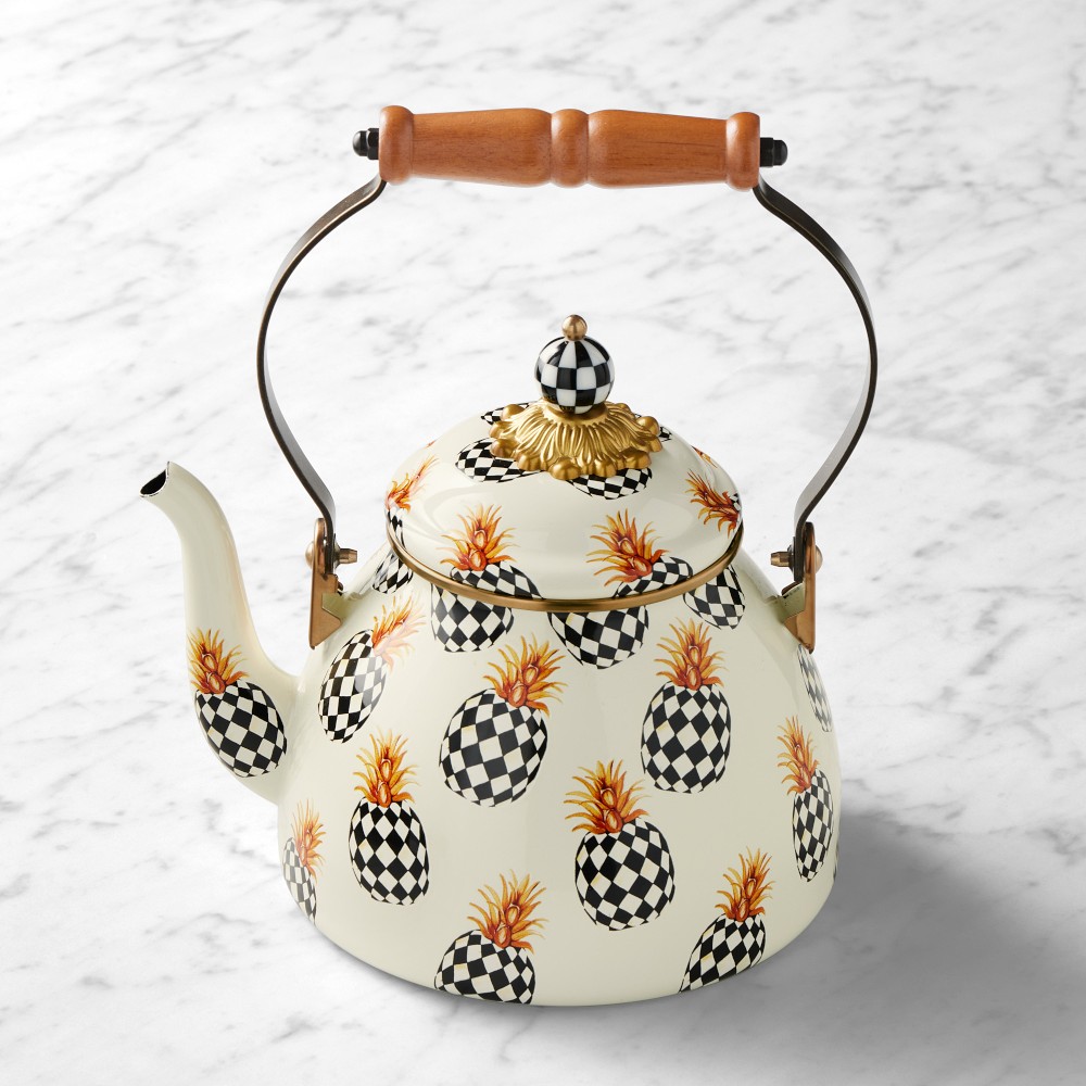 MacKenzie-Childs Pineapple Tea Kettle, 2-Qt. - Pineapple