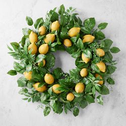 UV Protected Faux Lemon Wreath