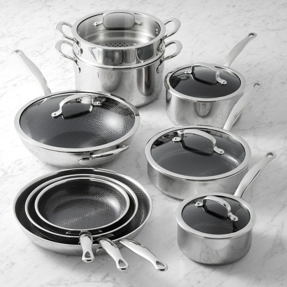 GreenPan™ Premiere Max Hybrid Stainless-Steel Ceramic Nonstick 14-Piece Cookware Set