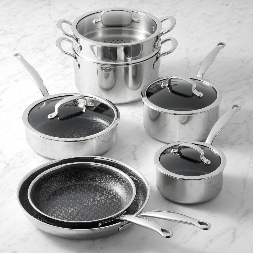 GreenPan™ Premiere Max Hybrid Stainless-Steel Ceramic Nonstick 11-Piece Cookware Set