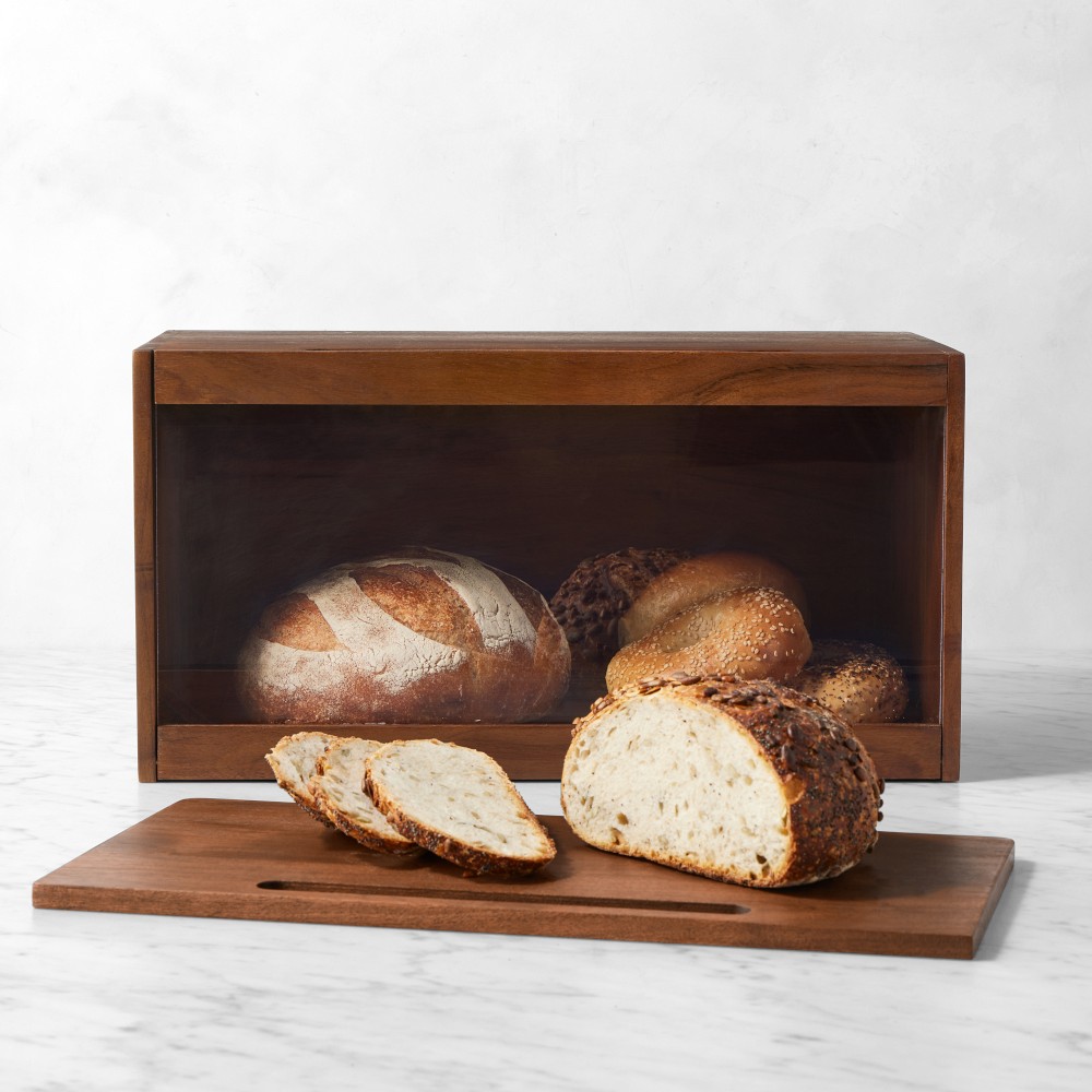 Hold Everything Wooden Bread Box