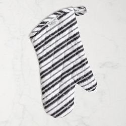 Williams Sonoma Stripe Oven Mitt, Jet Black