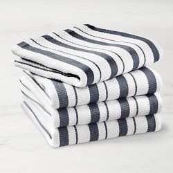 Williams Sonoma Classic Stripe Towels, Set of 4, Navy Blue